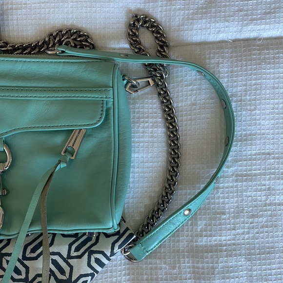 Rebecca Minkoff Ice Blue Crossbody Purse | 100% Leather - Picture 7 of 14